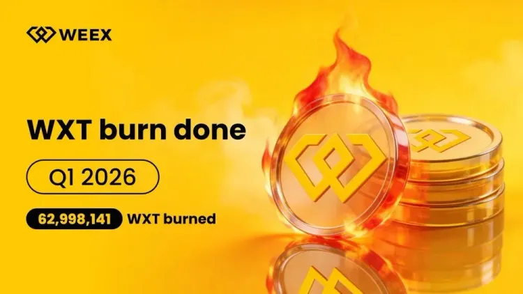 WEEX Completes WXT Burn for Q1 2026: 62.99 Million WXT Tokens Burned, Total Burn Exceeds 4.25 Billion